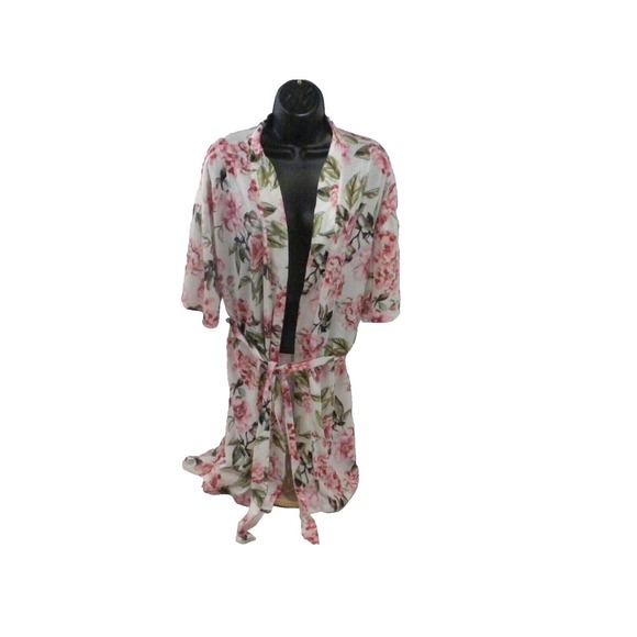 Show Me Your MuMu Other - Show Me Your Mumu Robe One Size OS Pink Floral Open Front‎ Belted Kimono